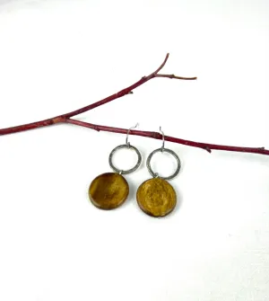 Elegant silver circles earrings