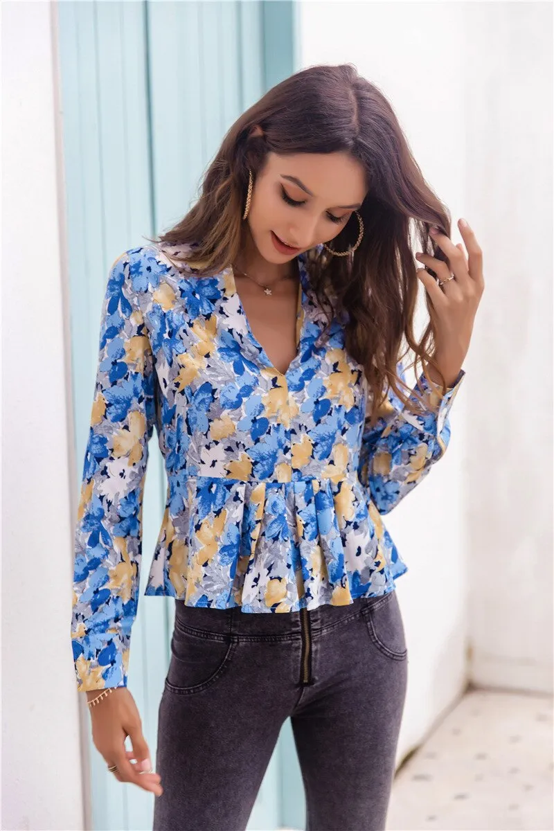 Elegant v-neck women Top