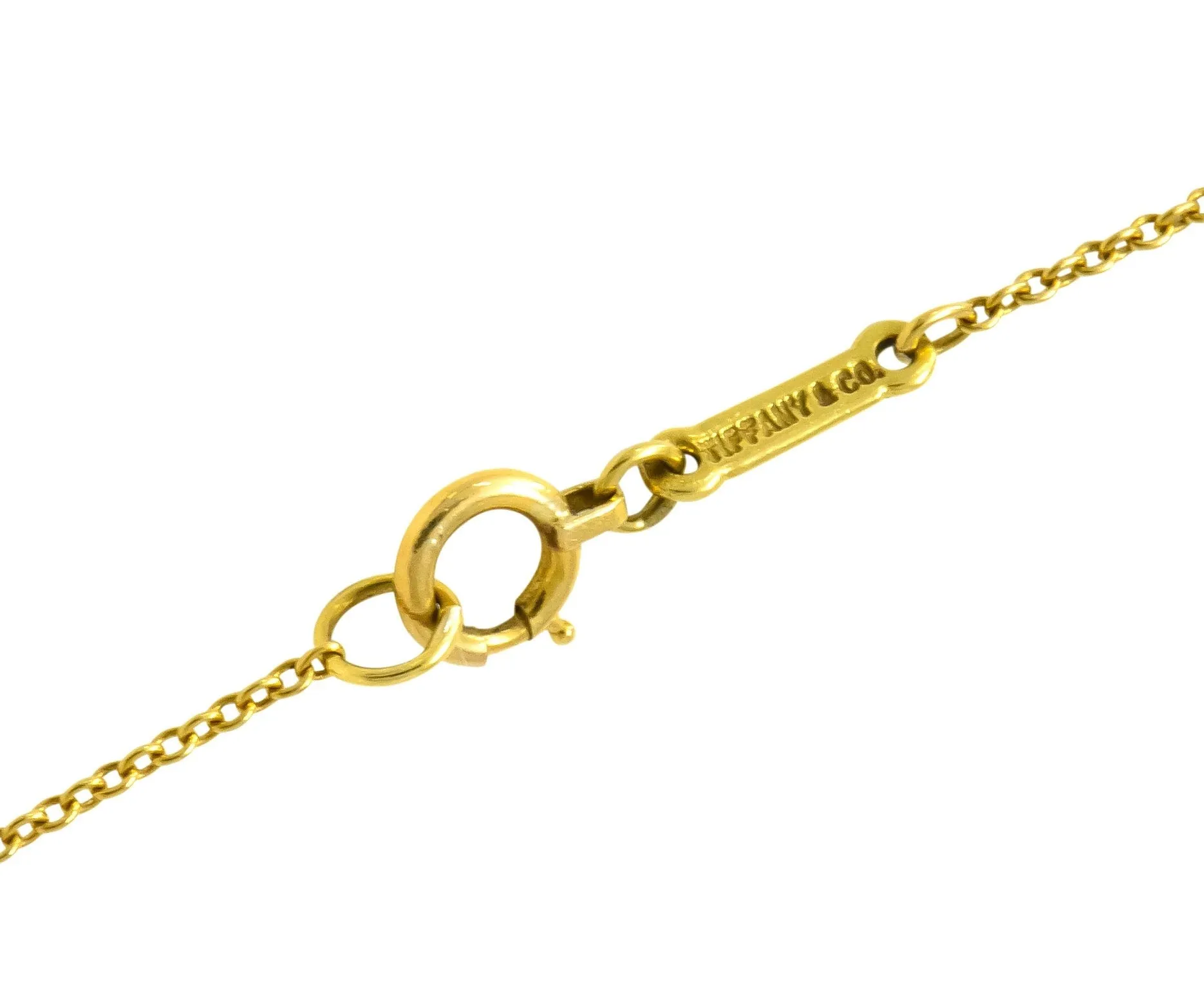 Elsa Peretti Tiffany & Co. 18 Karat Gold Open Heart Pendant Necklace