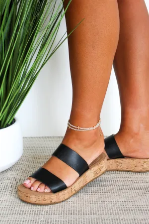Estelle Double Strap Sandal • Black
