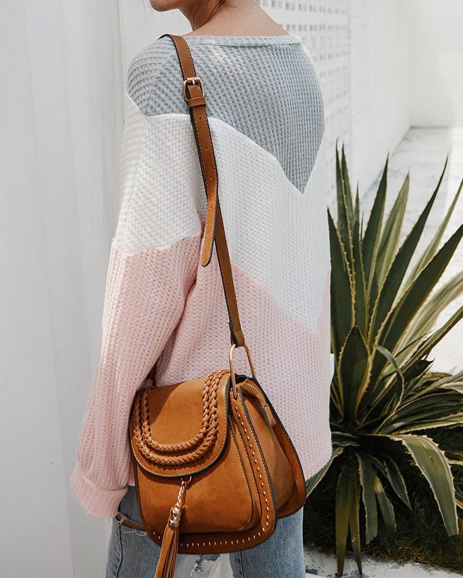 Everlasting Impression Colorblock Knit Top - Pink