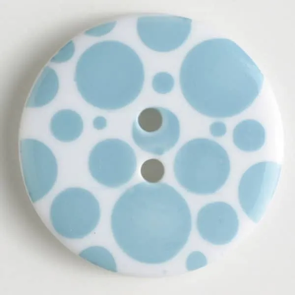 FASHION BUTTON - 20MM - BLUE DOT