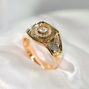 Fashion symbolic ring in 14k Gold