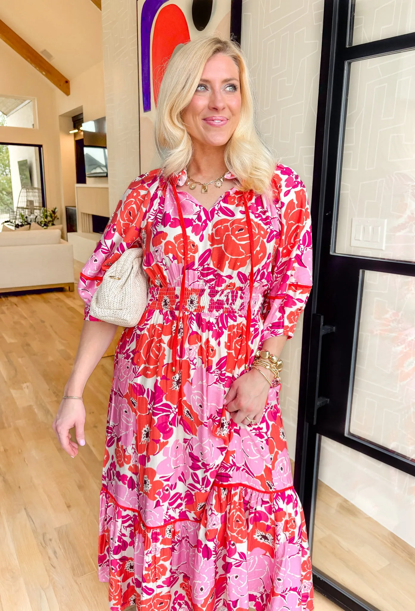 Go With Grace Floral Midi Dress