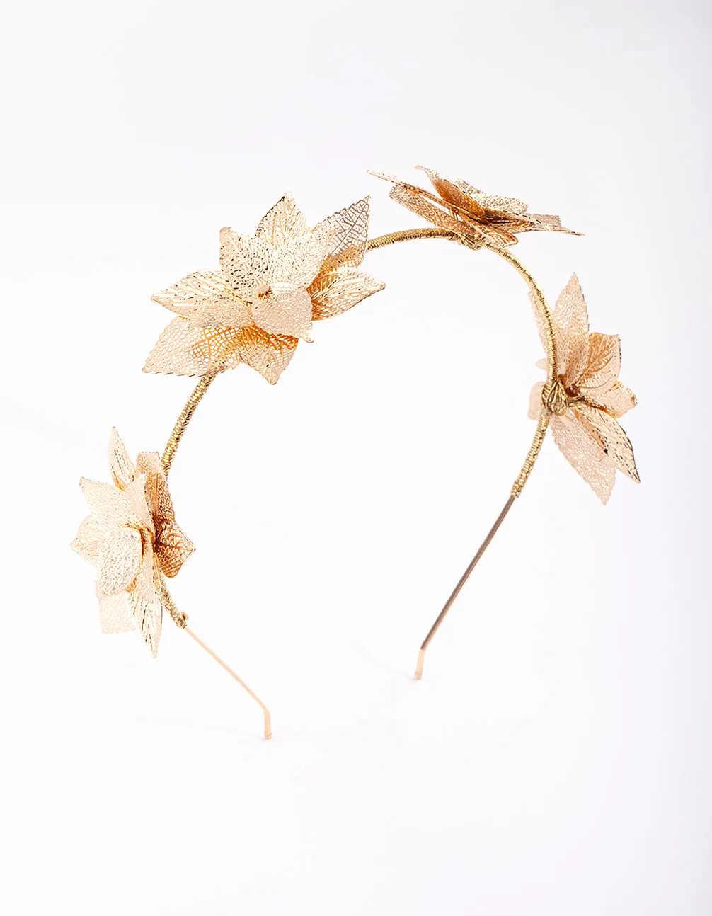 Gold Leaf Cluster Alice Band