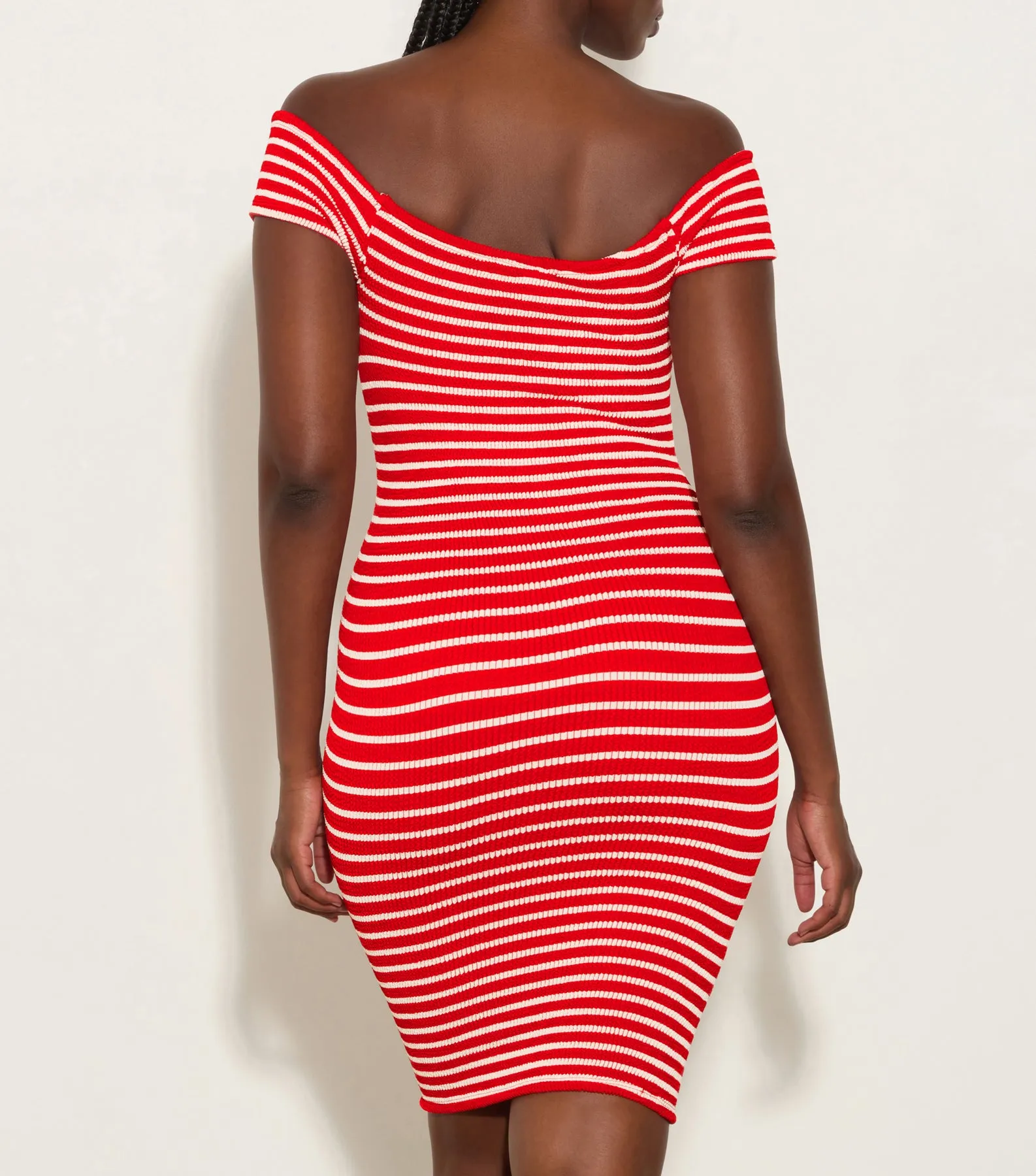 Grace Dress - Red/White Stripe