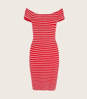 Grace Dress - Red/White Stripe