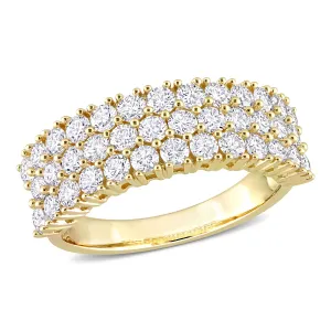 Half Way 3 Row Diamond Ring