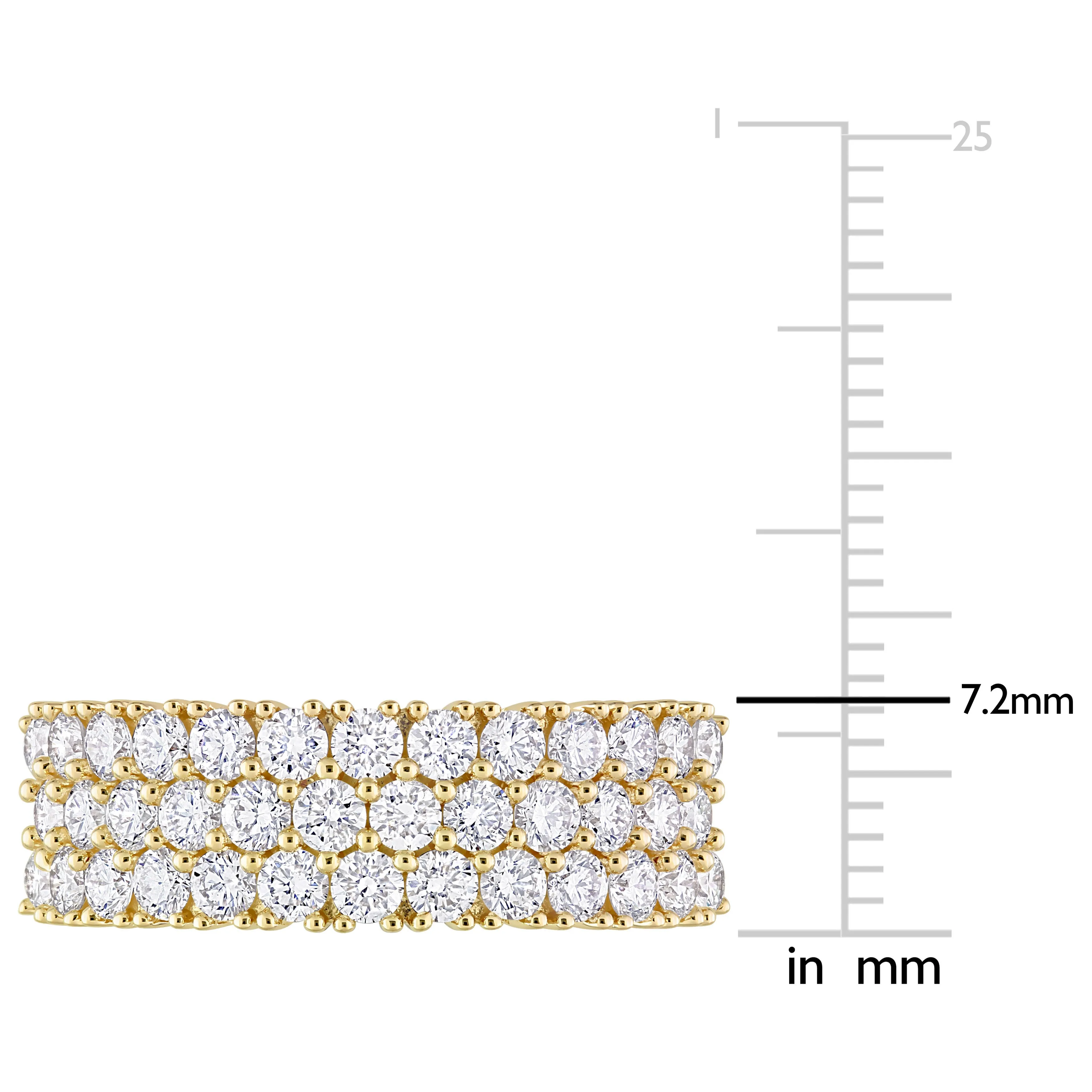 Half Way 3 Row Diamond Ring