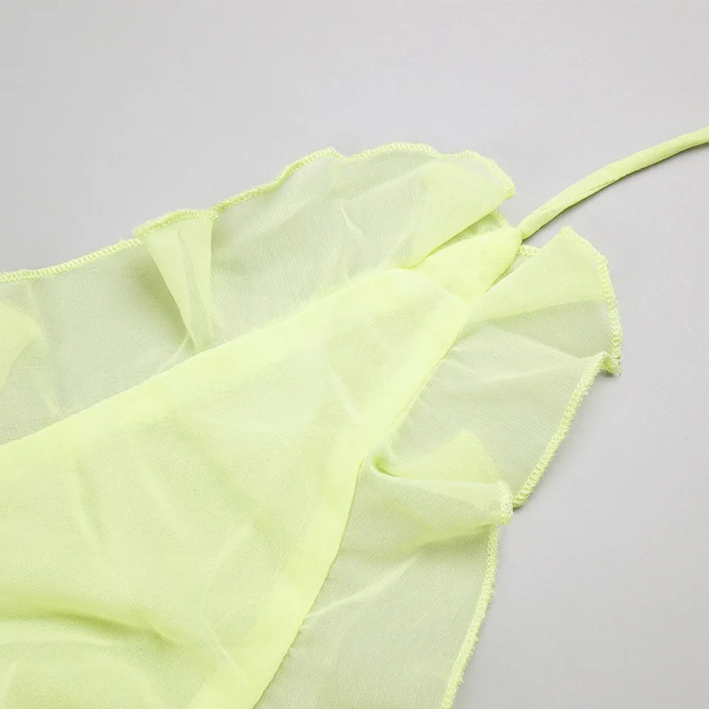Halter Sleeveless Wrinkled Mini Dress BD2424