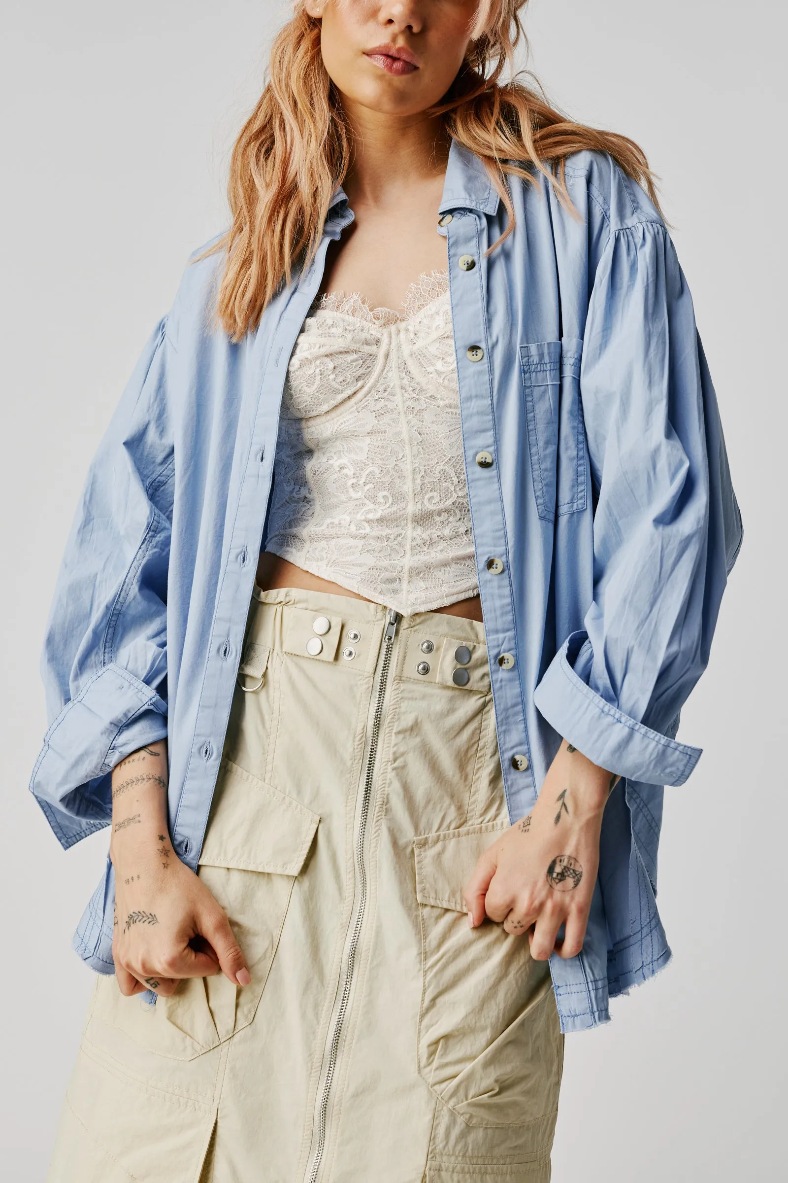 HAPPY HOUR SOLID TOP-CERULEAN