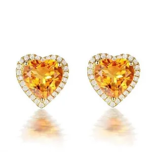 Heart Shape Gold Color  Earrings