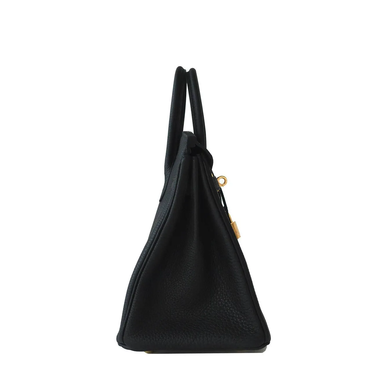 Hermes Black Baby Birkin 25cm Togo Gold GHW Satchel Jewel