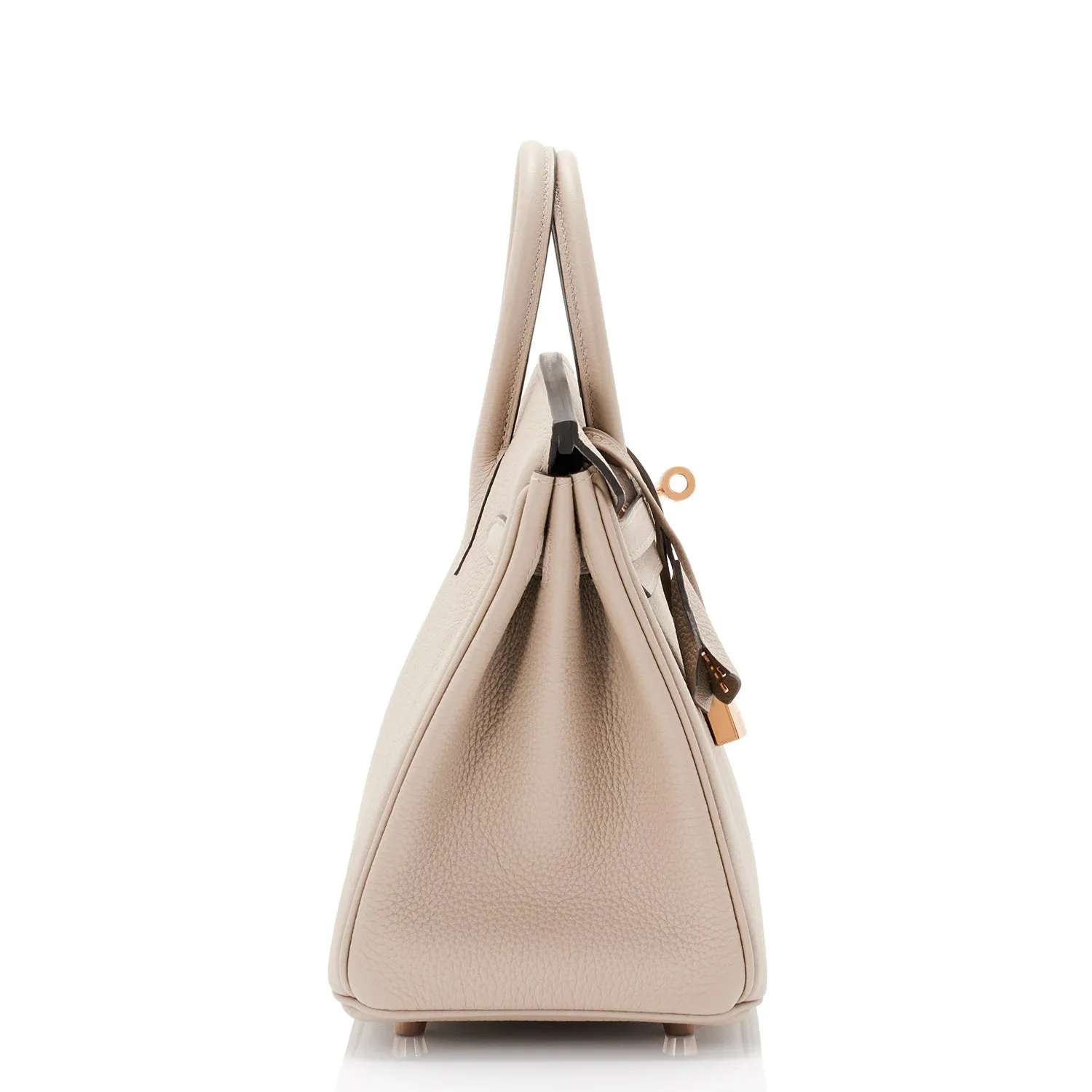 Hermes Gris Tourterelle Birkin 25cm Togo Bag Rose Gold Hardware