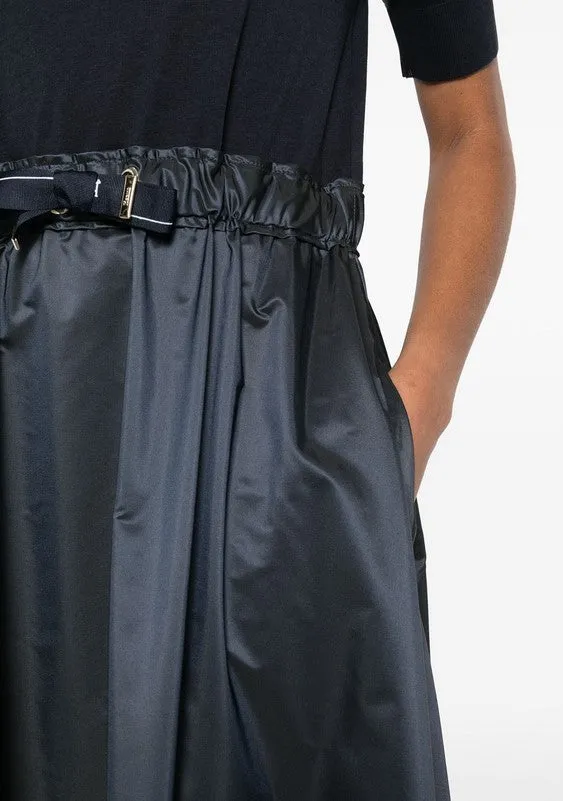 Herno Mixed Media Dress - Navy