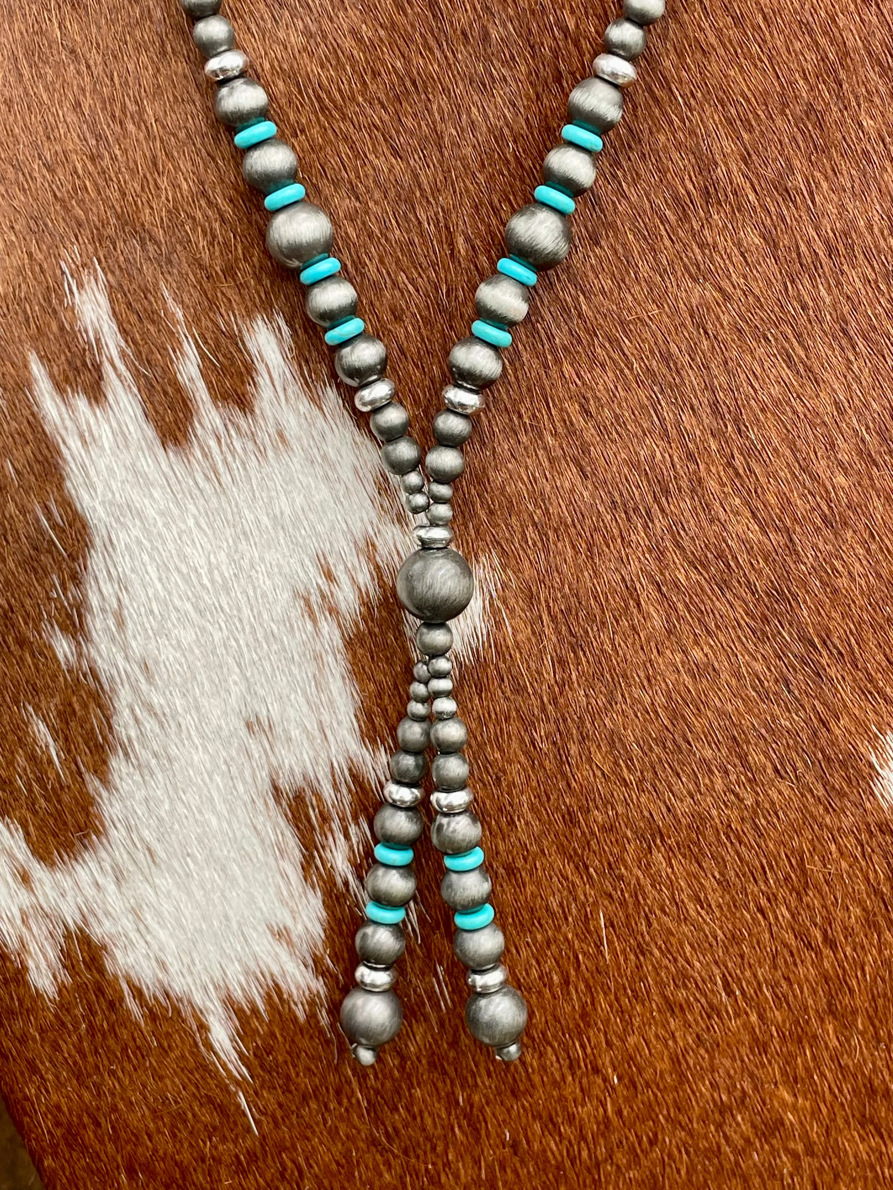 Himalaya Fashion Navajo Double Tassel Lariat Necklace - Turquoise