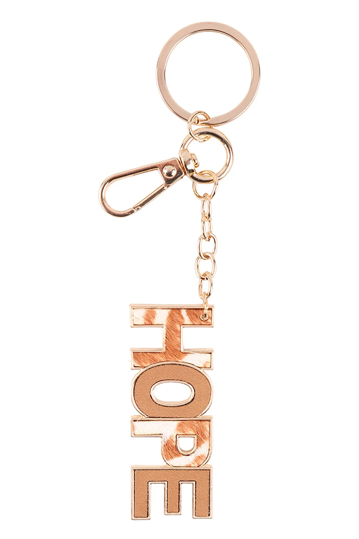 HOPE GENUINE LEATHER CHEETAH KEYCHAIN