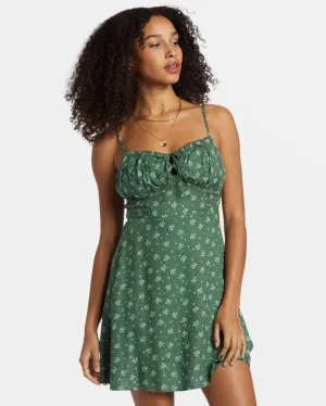 ISLAND CALLING MINI DRESS - EMERALD