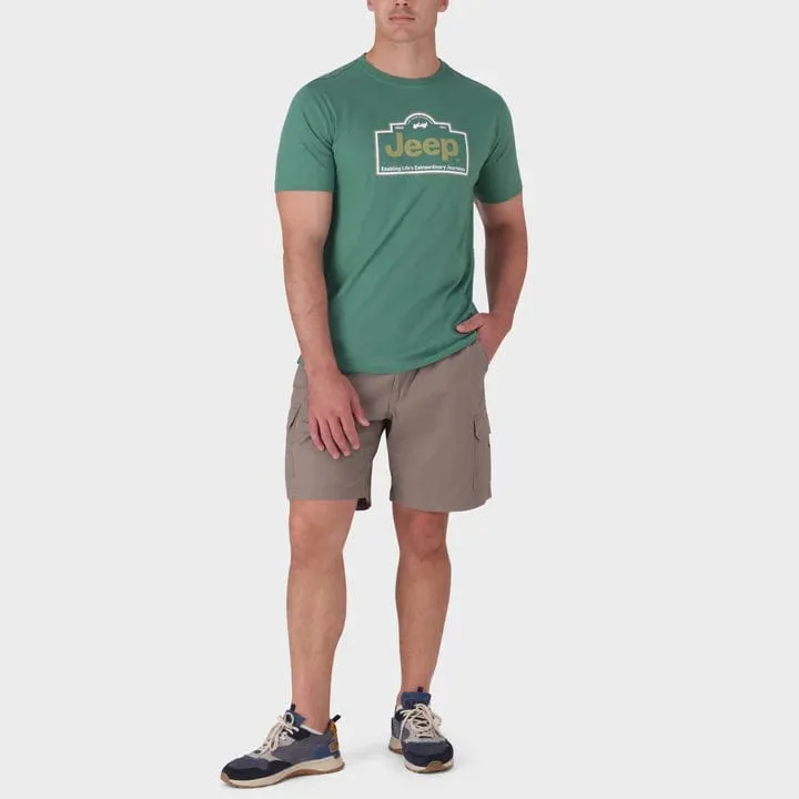 Jeep Men's Fashion Graphics T Shirt Green
