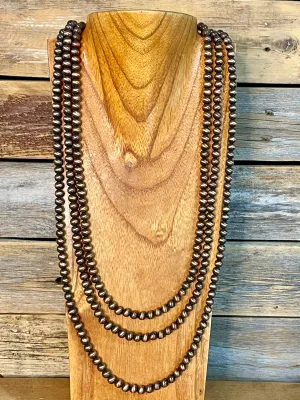Jessop Fashion 8mm 3 Strand Copper Waterfall Necklace 24"-36"
