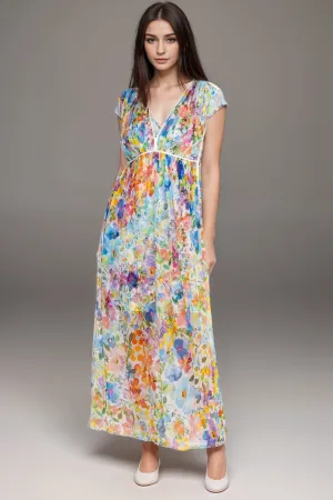 Johnny Was Jade Dylane Floral Silk Maxi Dress L37924