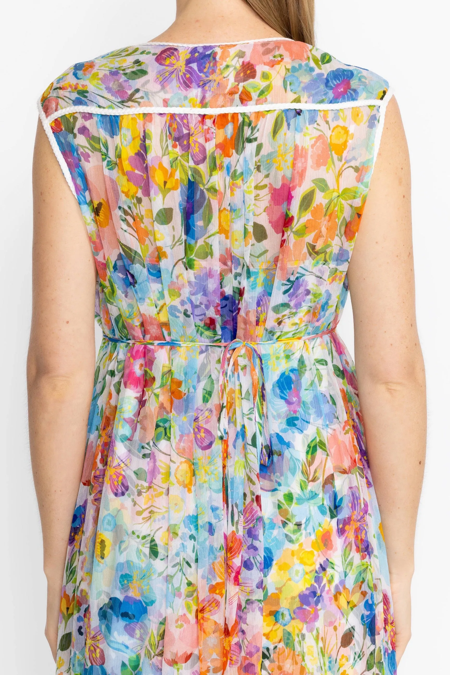 Johnny Was Jade Dylane Floral Silk Maxi Dress L37924