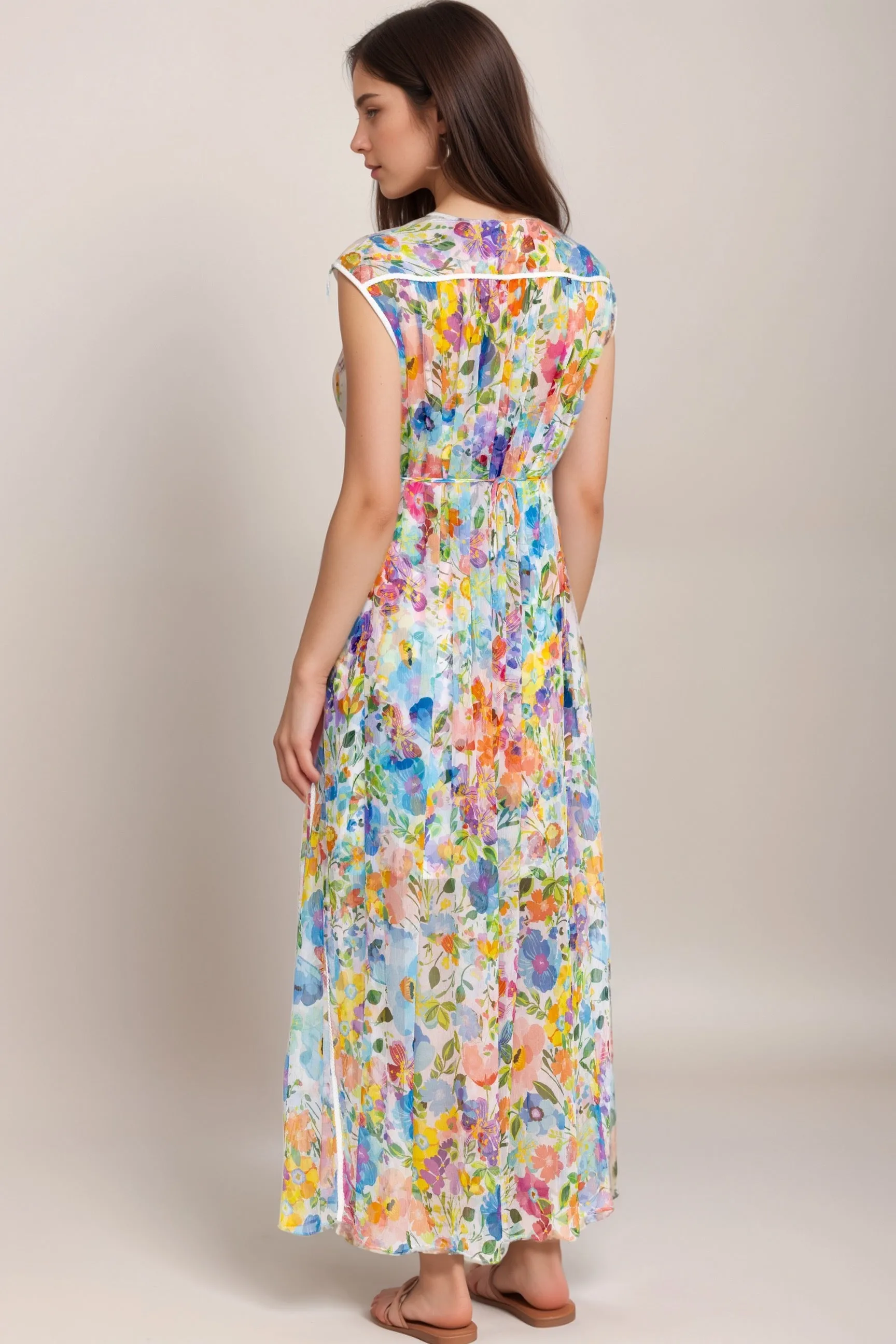 Johnny Was Jade Dylane Floral Silk Maxi Dress L37924