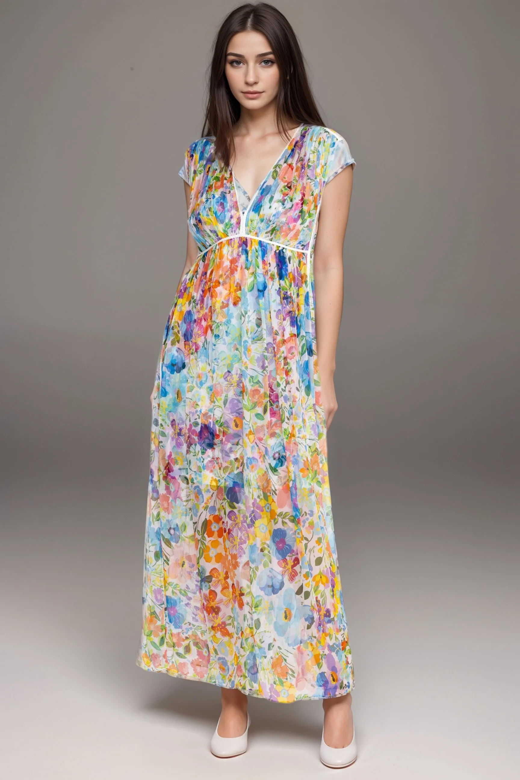Johnny Was Jade Dylane Floral Silk Maxi Dress L37924