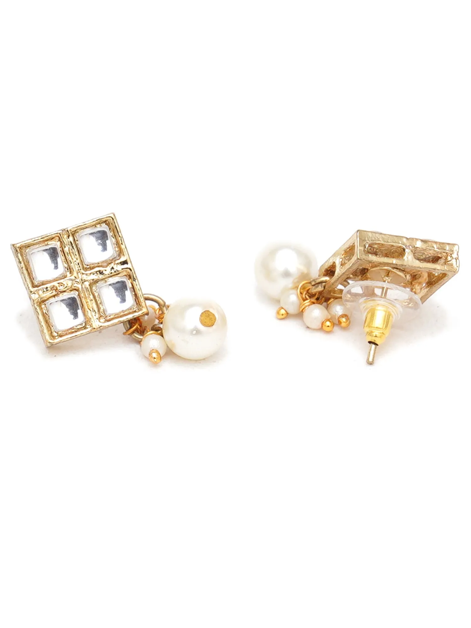 Karatcart Set of 4 Handcrafted Kundan Earrings Combo for Women