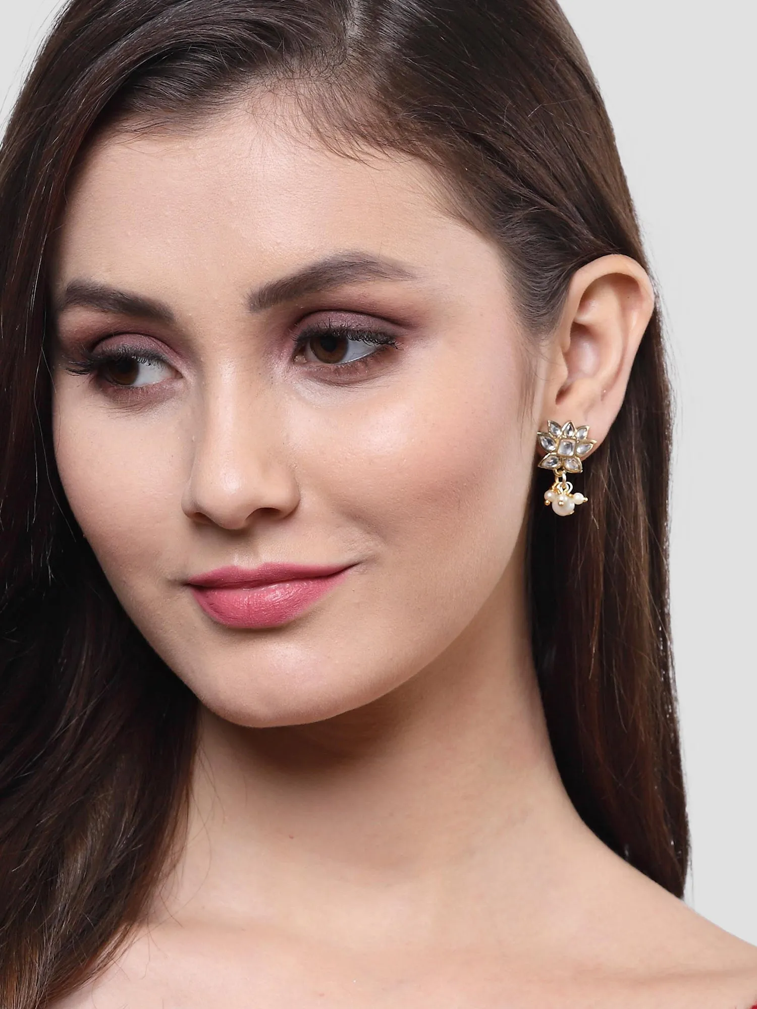 Karatcart Set of 4 Handcrafted Kundan Earrings Combo for Women