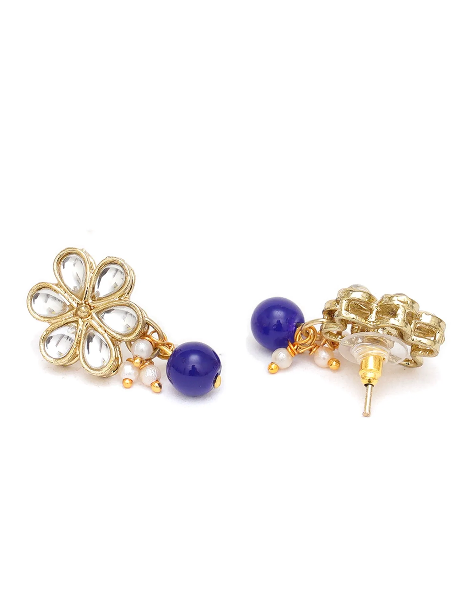 Karatcart Set of 4 Handcrafted Kundan Earrings Combo for Women