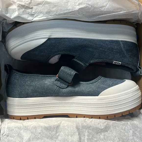 Keds Mary Jane Denim Size 8.5 NEW IN BOX