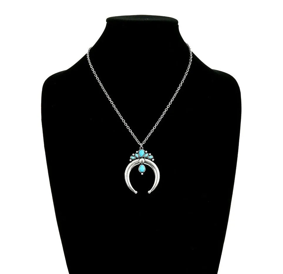 Kelvyn 6 Stone Silver Fashion Naja Pendant Necklace