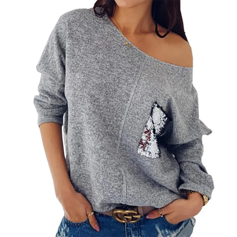 Knitted Off Shoulder Sweater