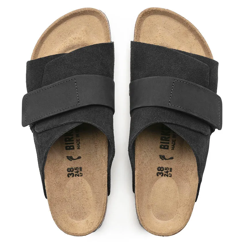 Kyoto Men - Black Nubuck and Suede Leather||Kyoto pour hommes - Nubuck et suède noir