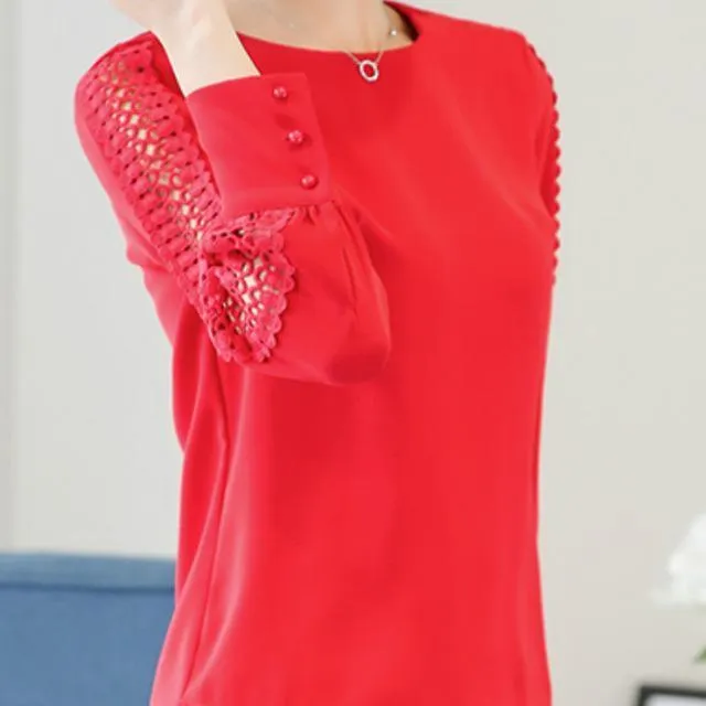 Lace Sleeve Blouse