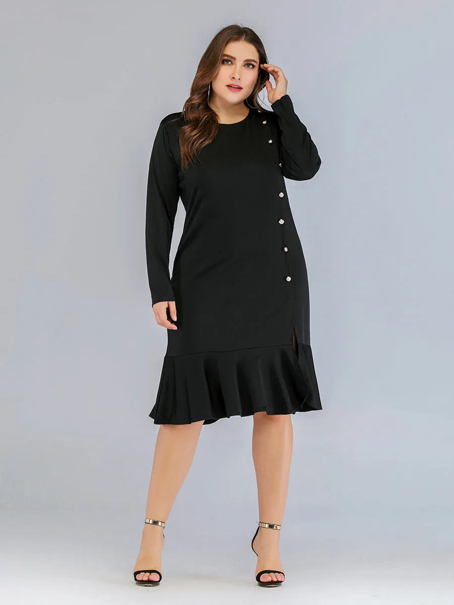 Large Size Women's Fashion Casual Dress