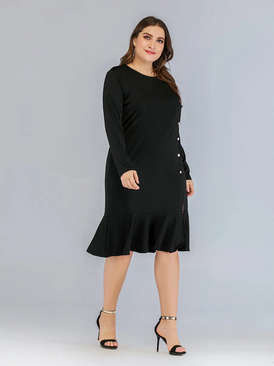 Large Size Women's Fashion Casual Dress
