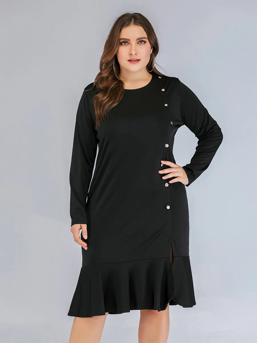 Large Size Women's Fashion Casual Dress