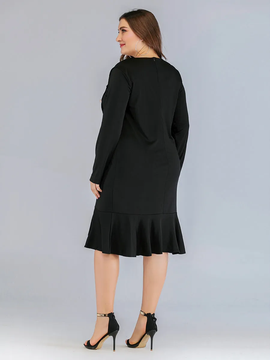 Large Size Women's Fashion Casual Dress