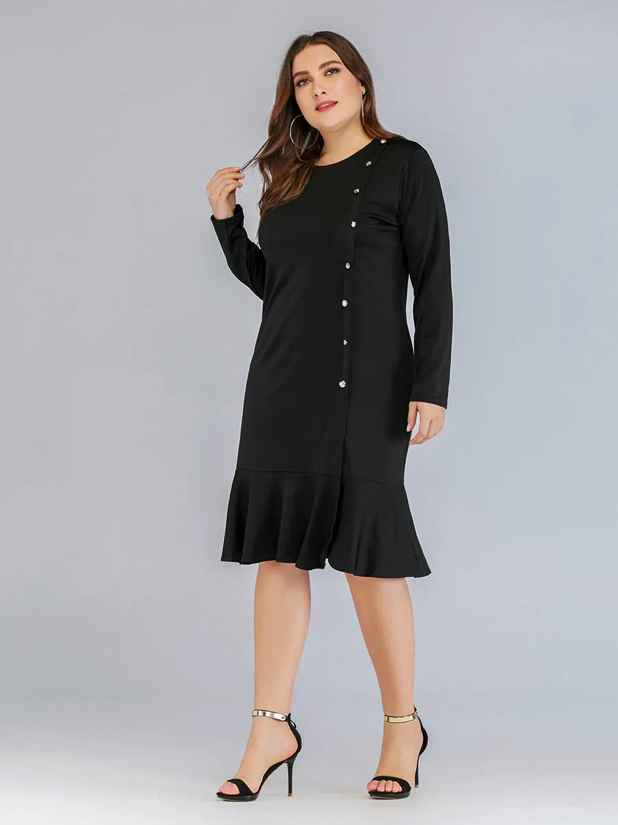 Large Size Women's Fashion Casual Dress