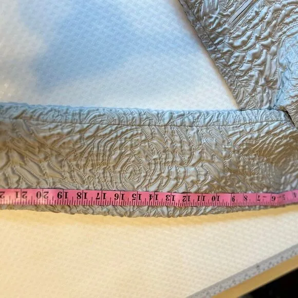 Laura Ashley Zip Up Blazer in Silver Size Medium