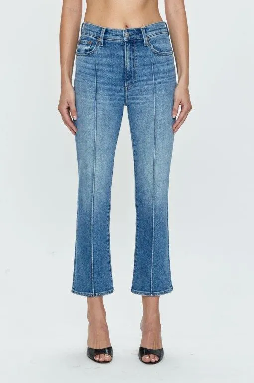 LENNON PINTUCK HIGH RISE CROP-ESSENCE