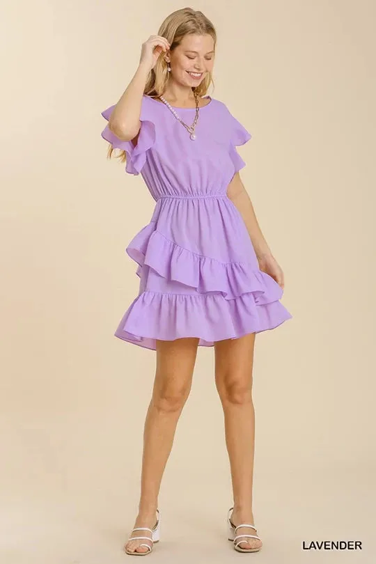 Let Her Shine Lavender Ruffle Dress