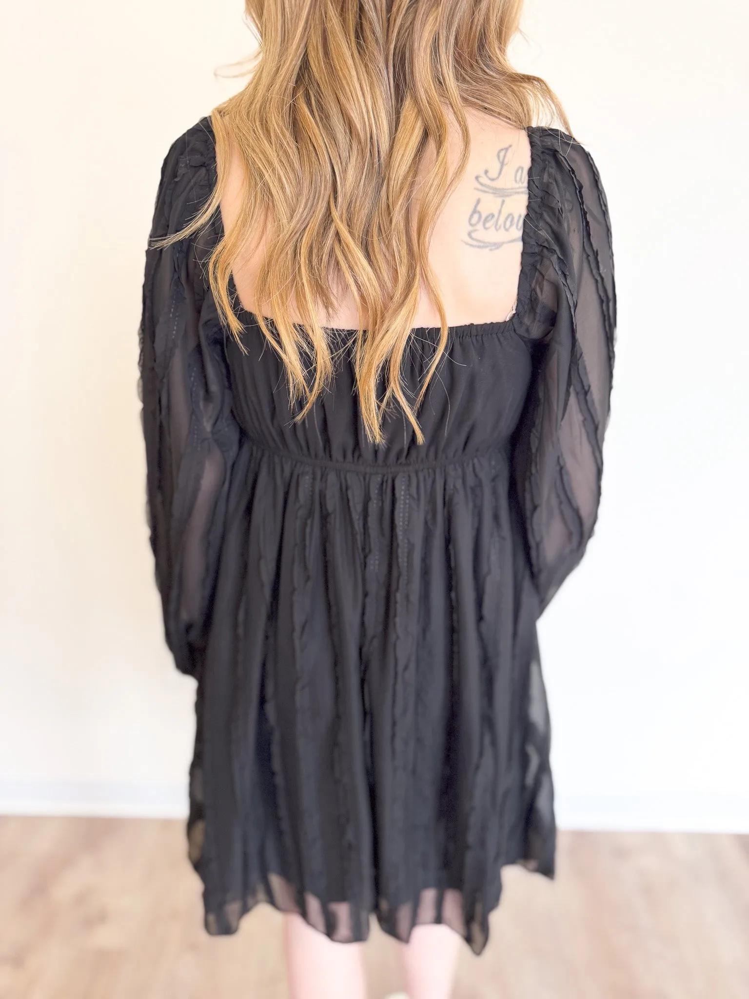 Lilianna Ruched Long Sleeve Short Dress