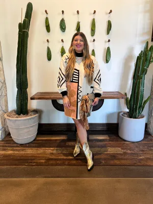 Lonely Hearts Mini Sweater Dress