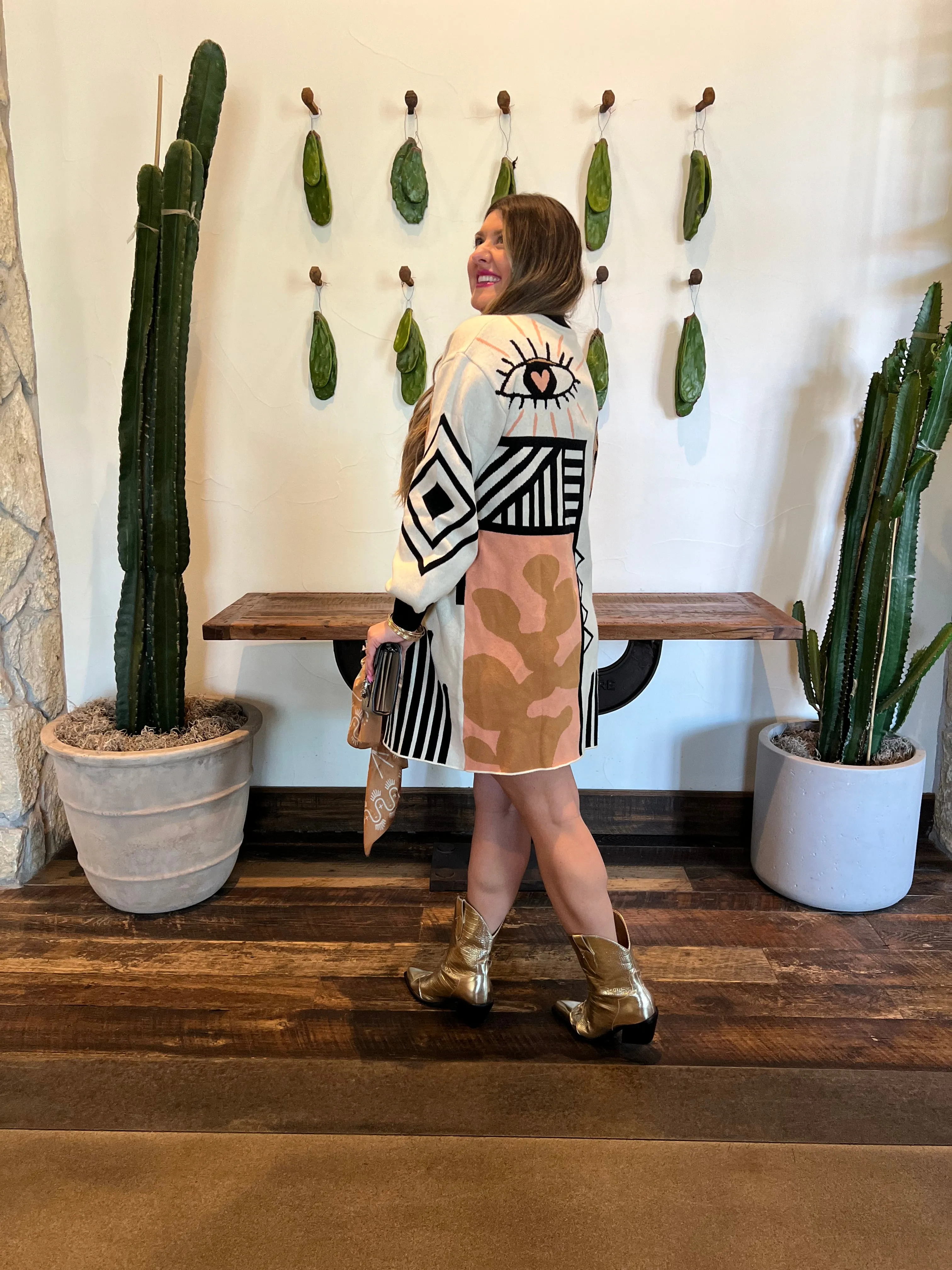 Lonely Hearts Mini Sweater Dress