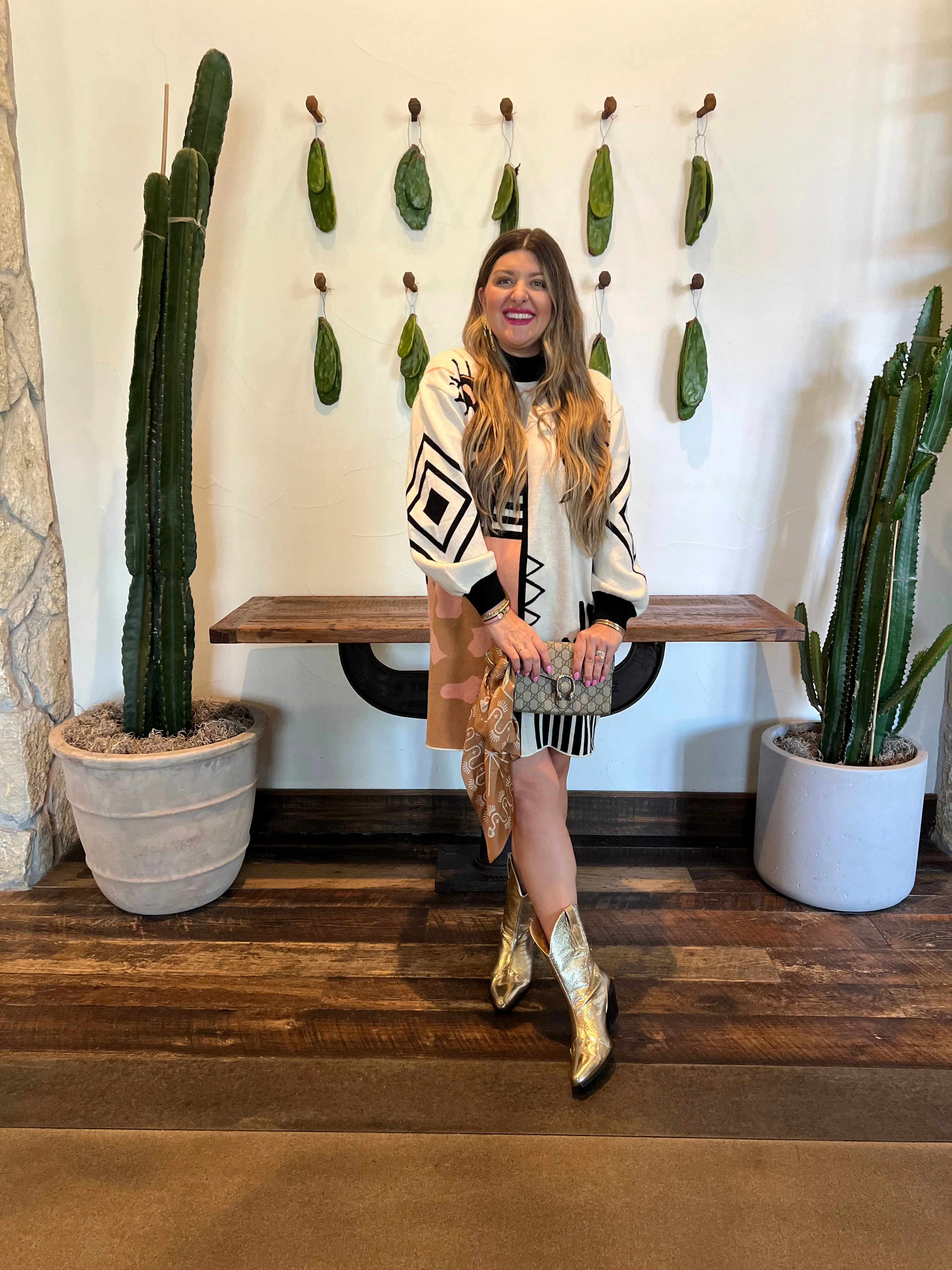 Lonely Hearts Mini Sweater Dress