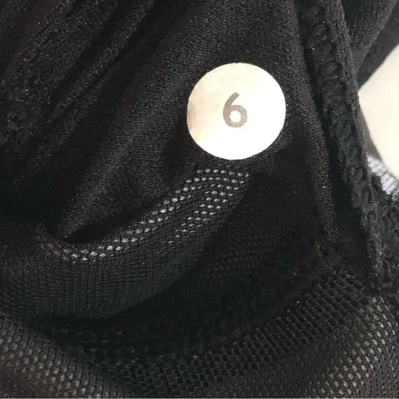 Lululemon Energy Bra Crosscourt Petal Black Clarity Yellow / Black