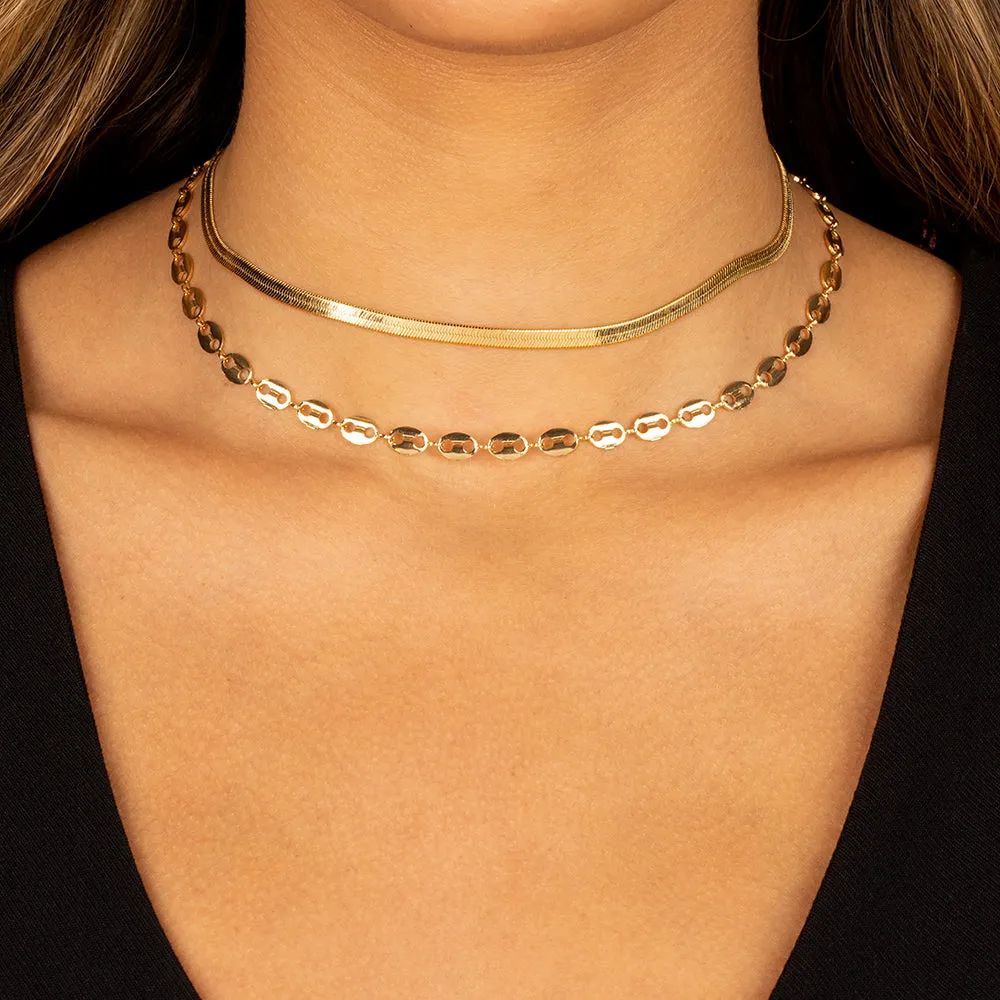 Mariner X Herringbone Necklace Combo Set